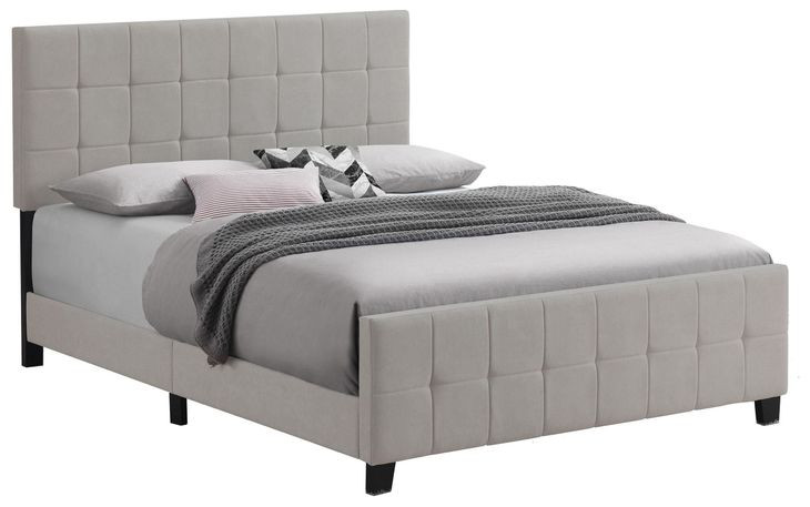 Fairfield Beige Queen Upholstered Panel Bed