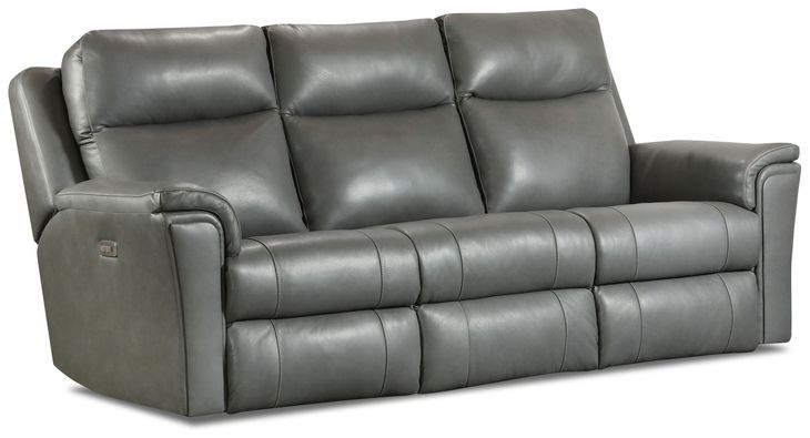 Ellington Ash Leather 89" Zero Gravity Power Reclining Sofa with USB Charging