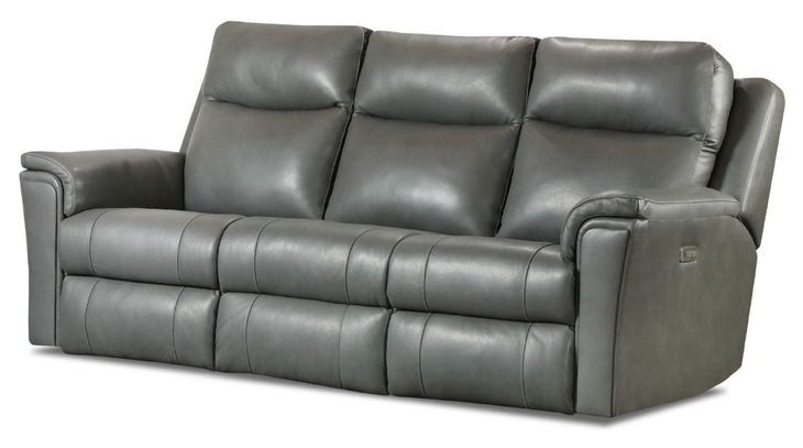 Ellington Ash Leather 89" Zero Gravity Power Reclining Sofa with USB Charging