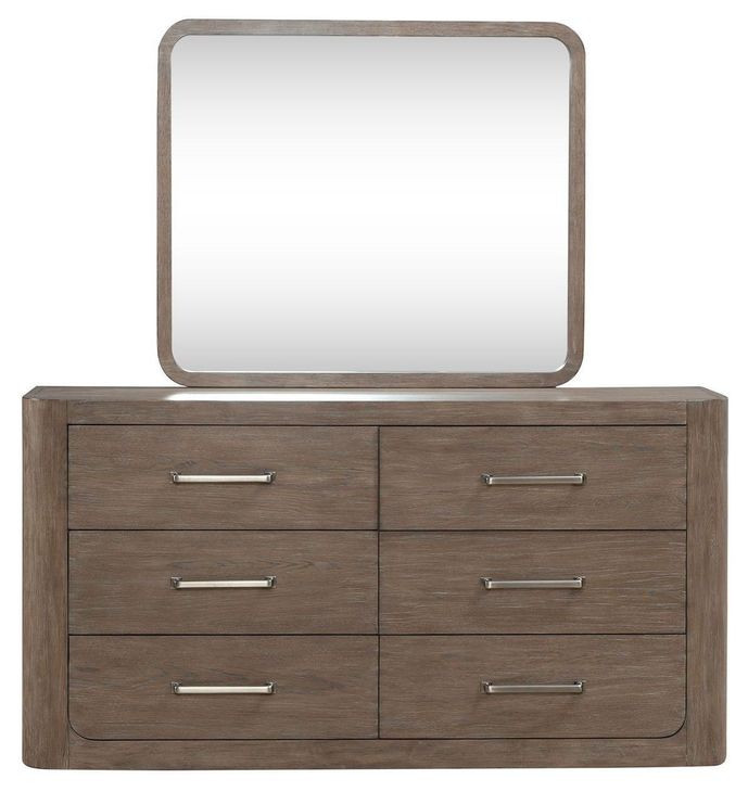 South Bend Burnished Clay 6 Drawer Dresser with Mirror
