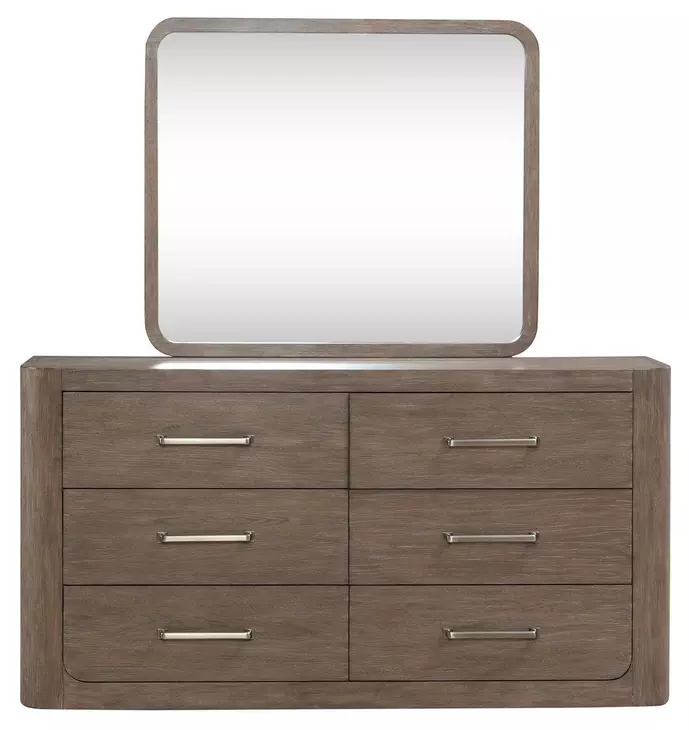 Bendfield Burnished Clay 6 Drawer Dresser with Mirror
