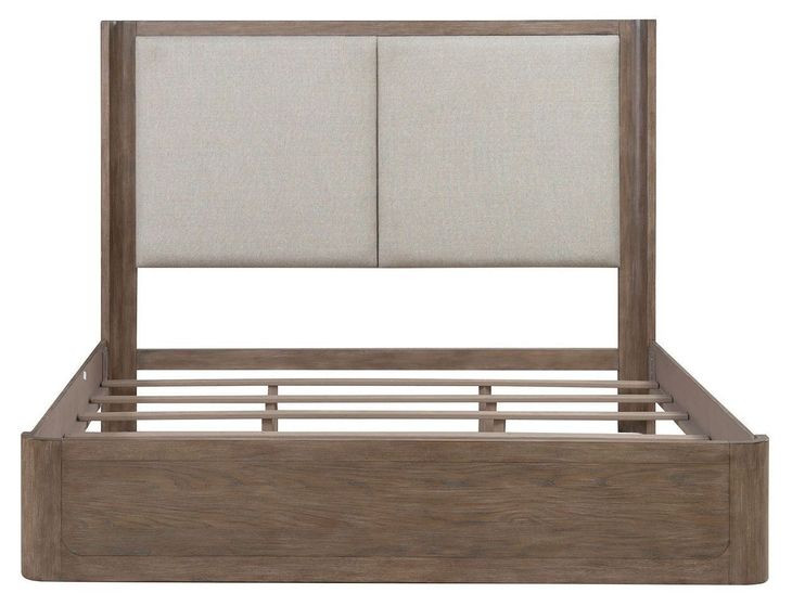 South Bend Burnished Clay and Textured Gravel King Upholstered Shelter Bed