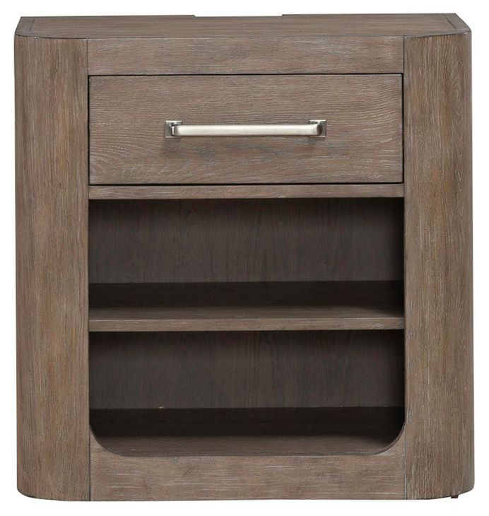 South Bend Burnished Clay 1 Drawer Nightstand with USB Charging
