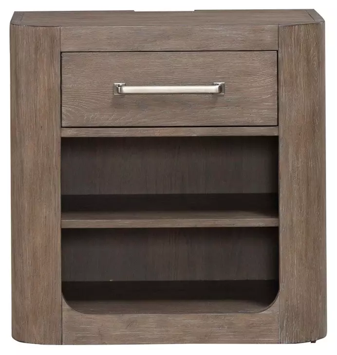 Bendfield Burnished Clay 1 Drawer Nightstand with USB Charging