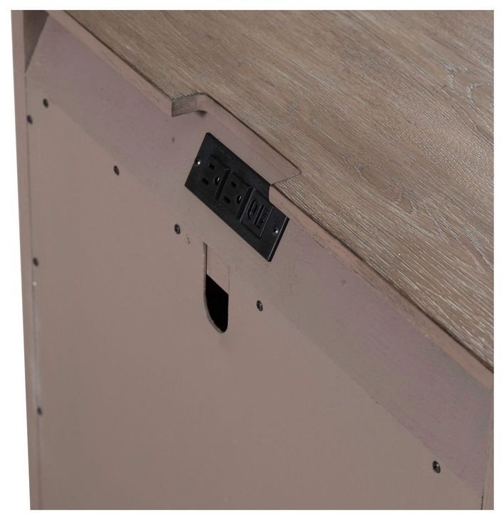 Bendfield Burnished Clay 1 Drawer Nightstand with USB Charging