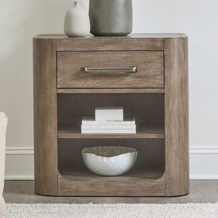Bendfield Burnished Clay 1 Drawer Nightstand with USB Charging