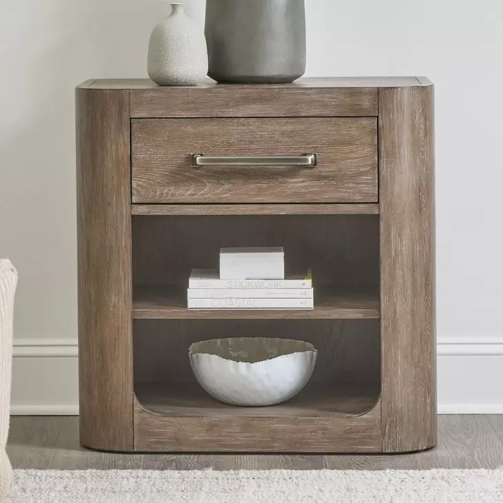 Bendfield Burnished Clay 1 Drawer Nightstand with USB Charging