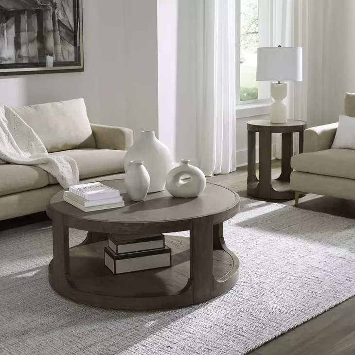 South Bend Burnished Clay Round Cocktail Table
