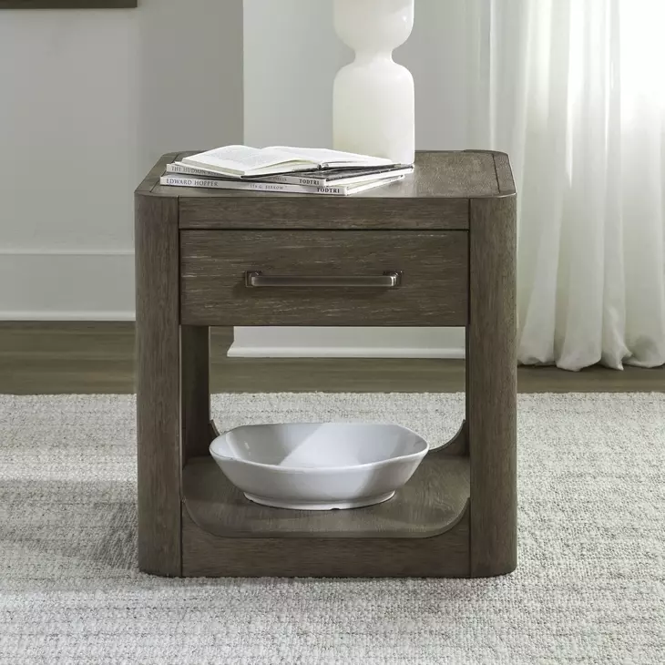 South Bend Burnished Clay Rectangular End Table