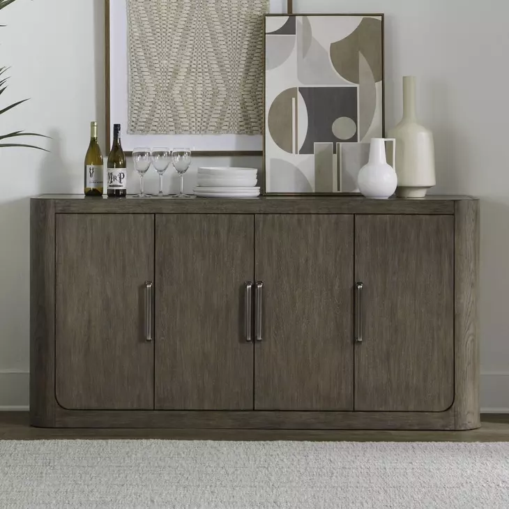 South Bend Burnished Clay 4 Door Concrete Top Server