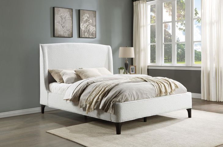 Mosby White King Platform Bed