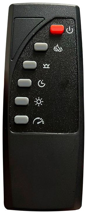 Tisdall Gray California King Upholstered Panel Bed with Flame Visualizer