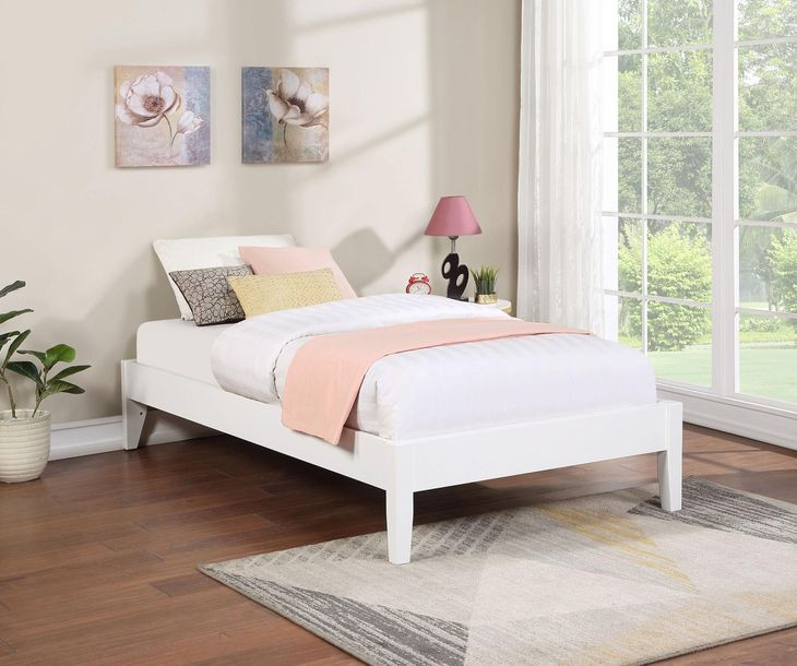 Hounslow White Twin Platform Bed