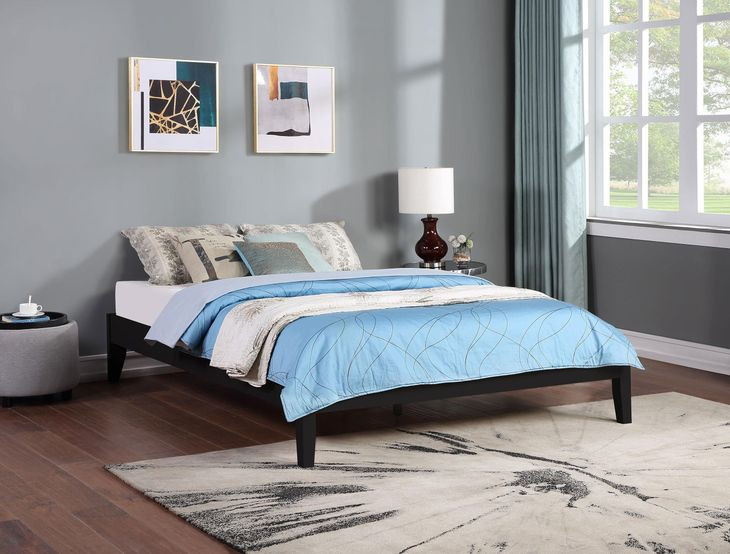 Hounslow Black Queen Platform Bed