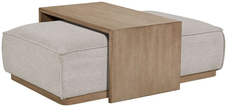 Elements Gray Ottoman and Tray Table
