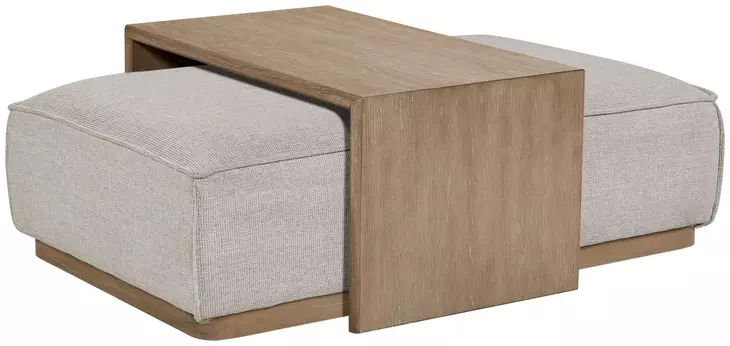 Elements Gray Ottoman and Tray Table