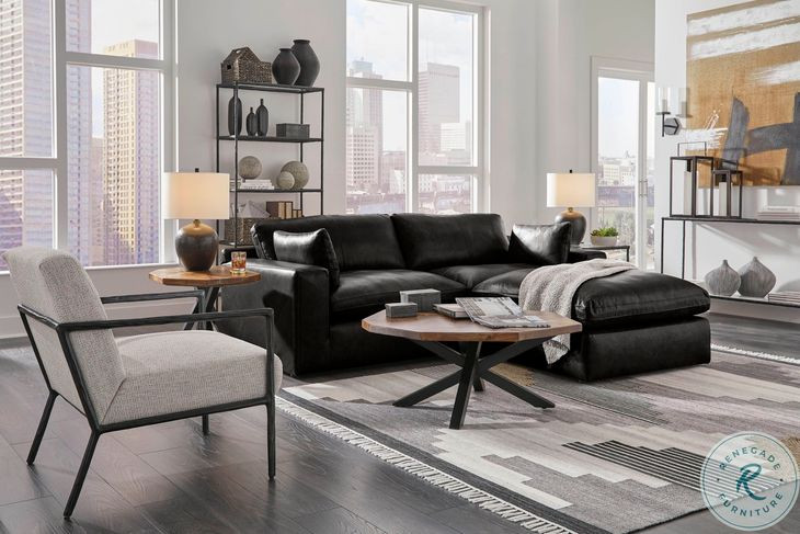 Emilia Black Leather Modular Sectional from Ashley Furniture | Coleman ...