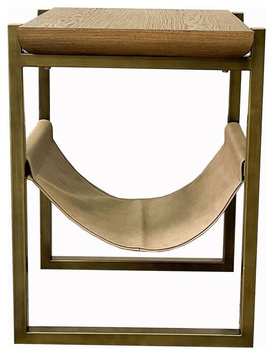 Aurora Latte Sling Chairside Table