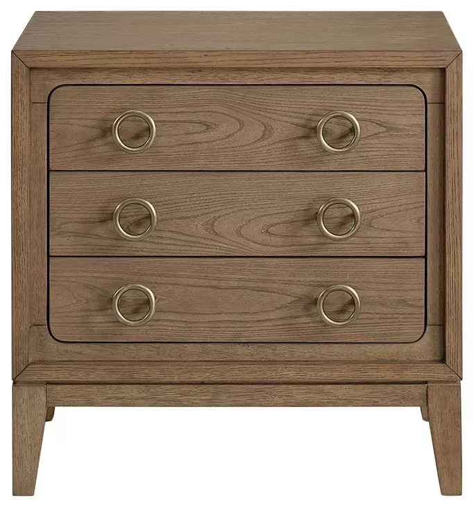 Aurora Latte 3 Drawer Nightstand with USB