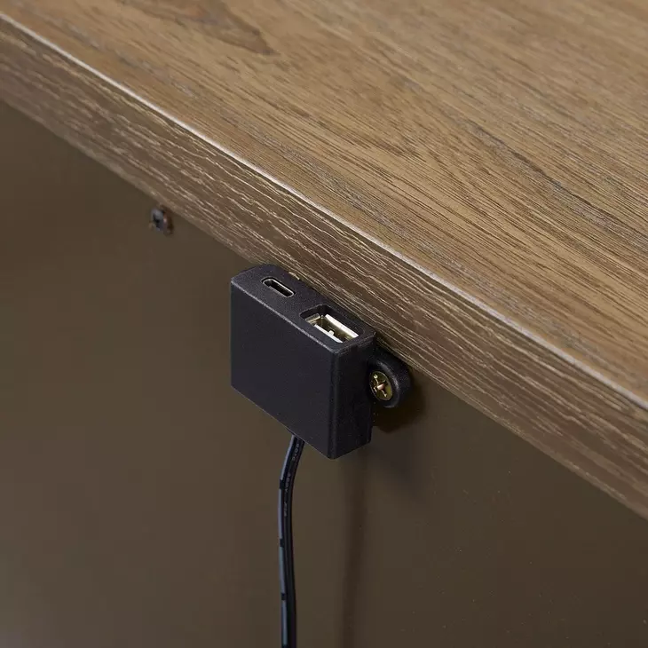 Aurora Latte 3 Drawer Nightstand with USB