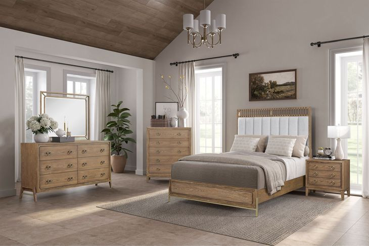 Aurora Latte 3 Drawer Nightstand with USB