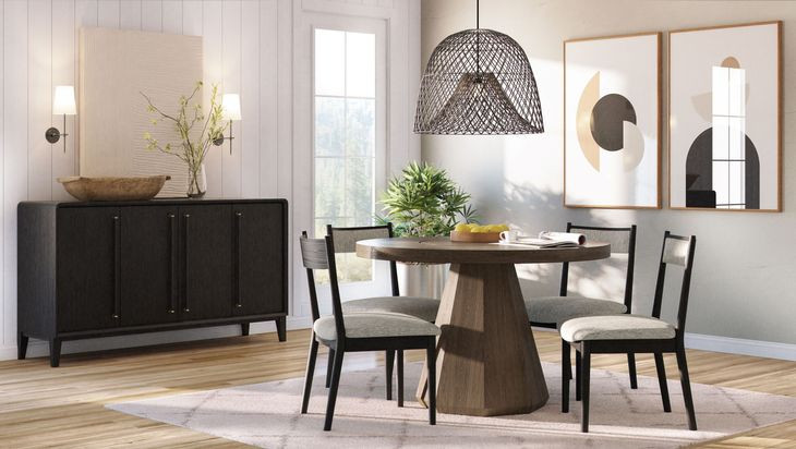 Aurora Latte Round Dining Room Set