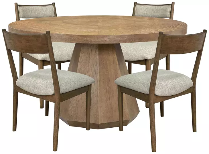 Aurora Latte Round Dining Room Set