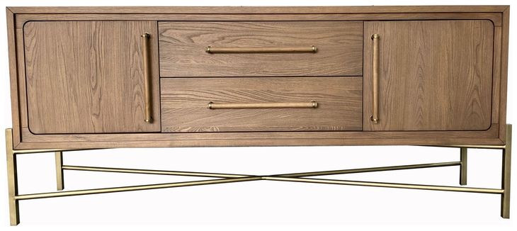 Aurora Latte Metal Base Sideboard