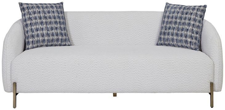 Aurora Ivory 85" Dreamy Rounded Sofa