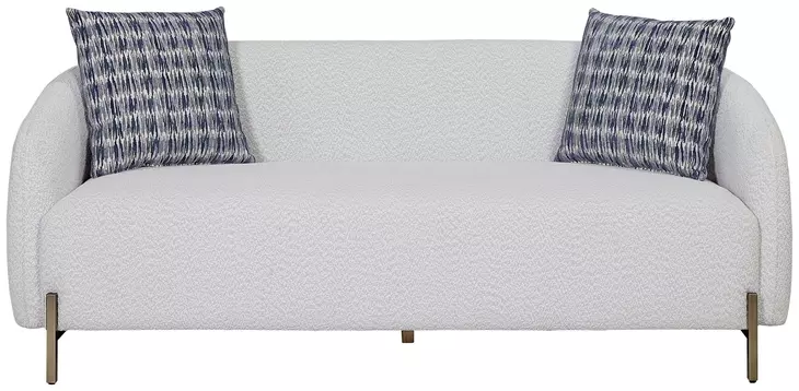 Aurora Ivory 85" Dreamy Rounded Sofa