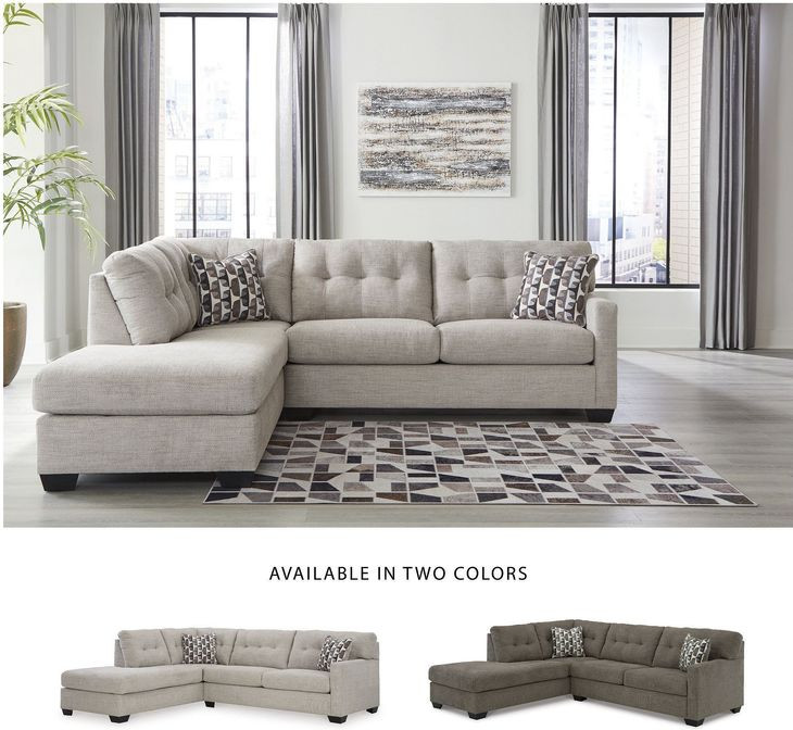 Mahoney Pebble 2 Piece LAF Chaise Sleeper Sectional