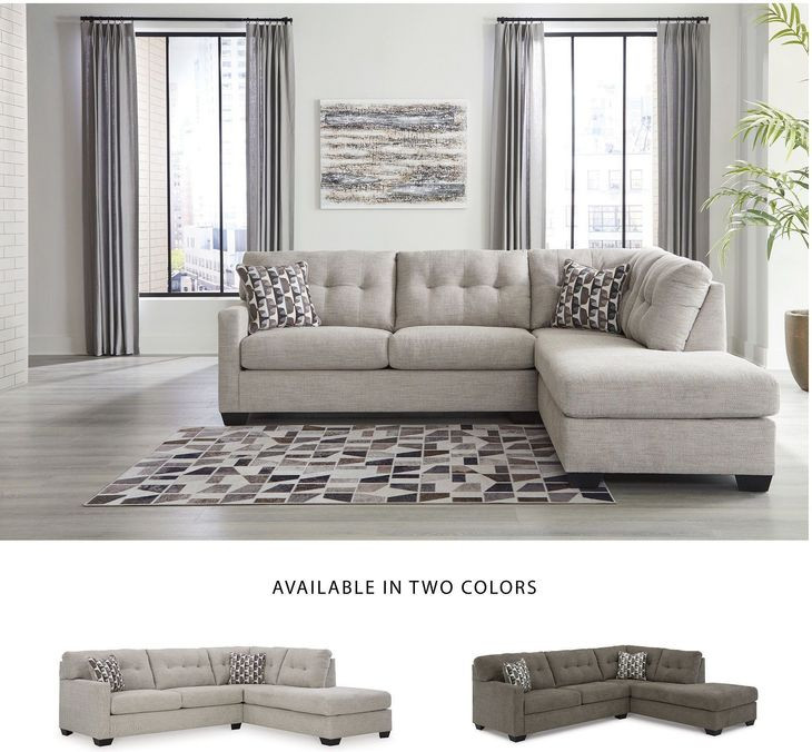 Mahoney Pebble 2 Piece RAF Chaise Sleeper Sectional