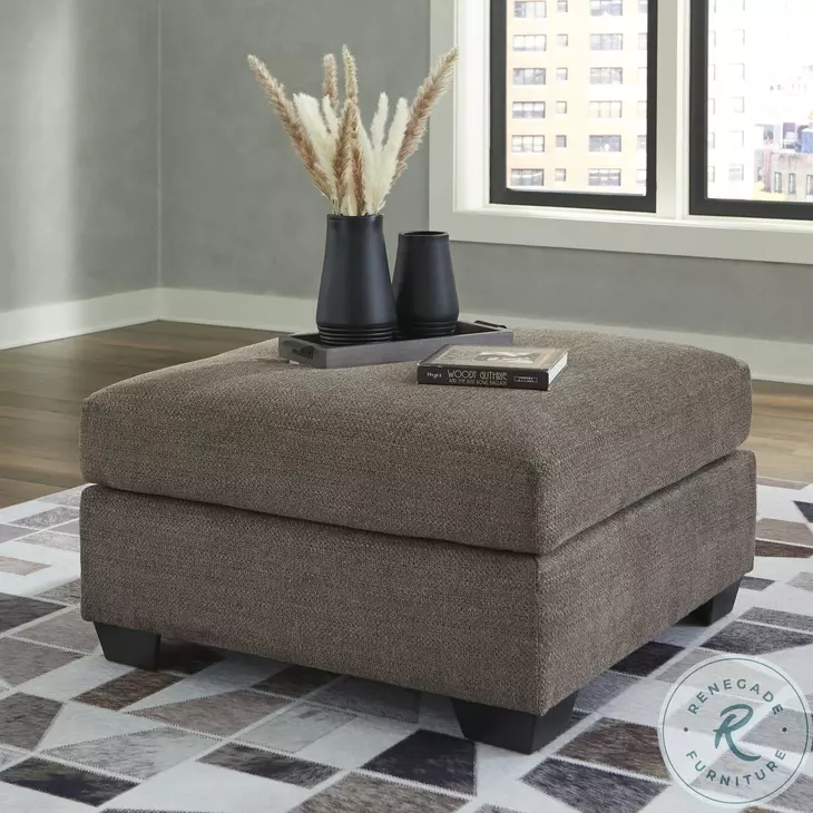 Mahoney Chocolate Oversized Accent Ottoman
