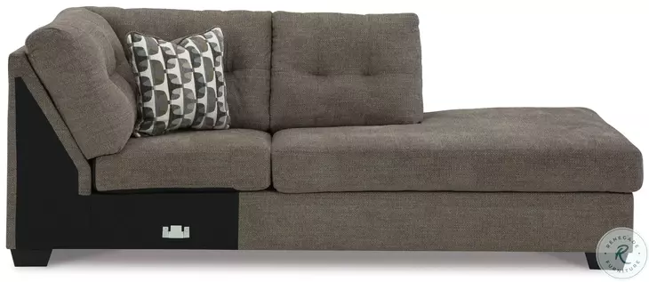 Mahoney Chocolate 2 Piece RAF Chaise Sleeper Sectional