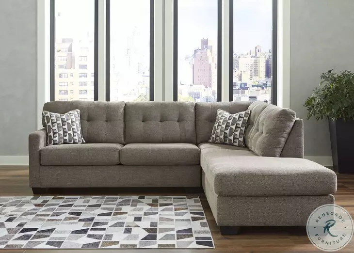 Mahoney Chocolate 2 Piece RAF Chaise Sectional