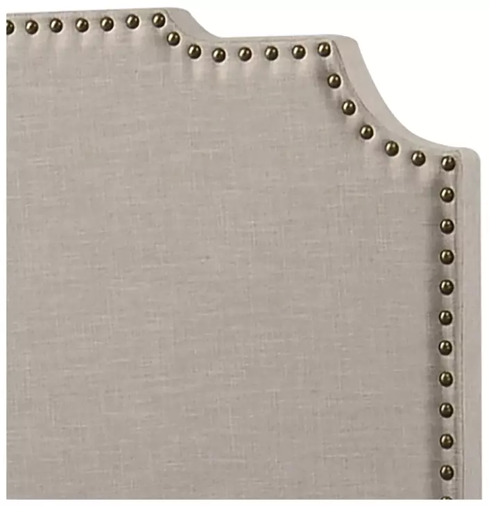Tamarac Beige Upholstered Queen Panel Bed