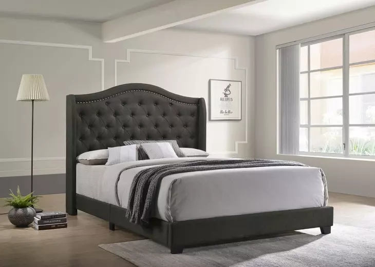 Sonoma Gray Upholstered Full Panel Bed