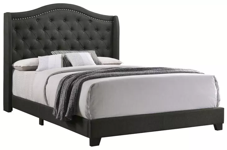 Sonoma Gray Upholstered Full Panel Bed