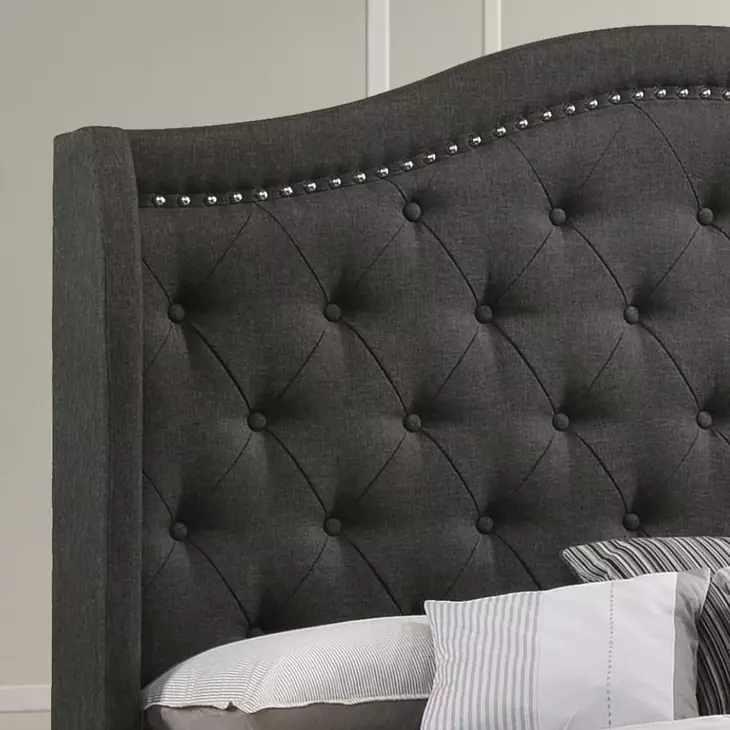 Sonoma Gray Upholstered Queen Panel Bed