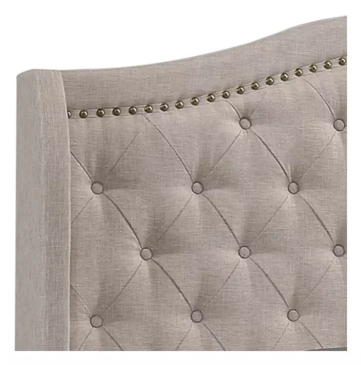 Sonoma Beige Upholstered Full Panel Bed