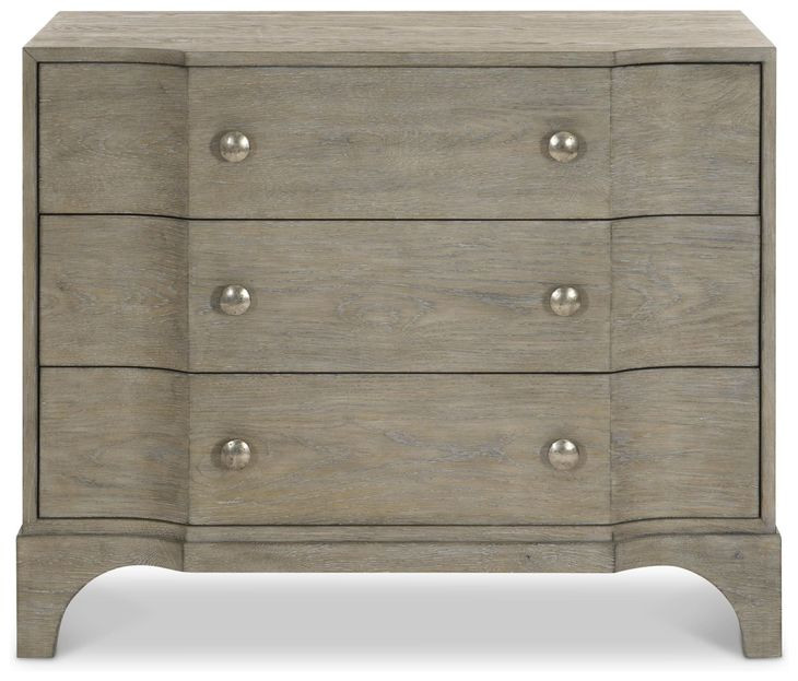 Albion Pewter 3 Drawer 36" Nightstand