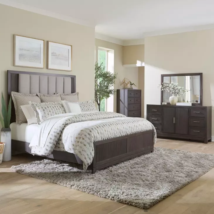 Urban Cut Caffe 6 Drawer Dresser with Mirror