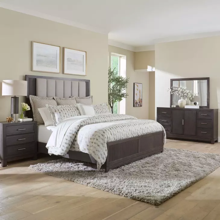 Urban Cut Caffe 3 Drawer Nightstand with USB Charging