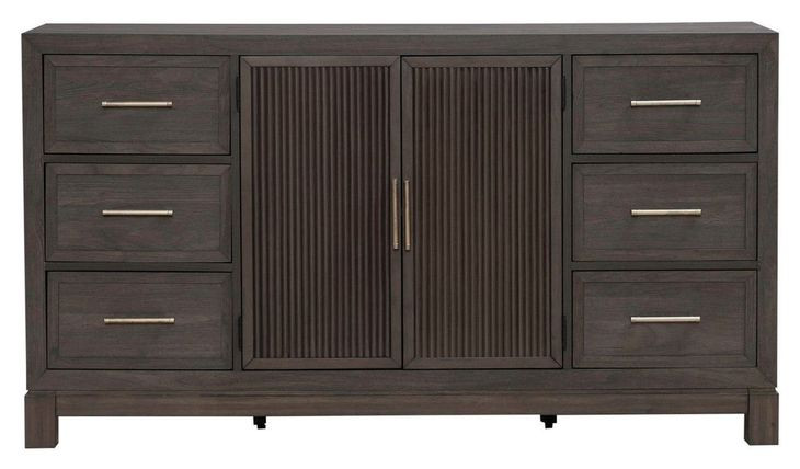 Modern Edge Caffe 6 Drawer Dresser