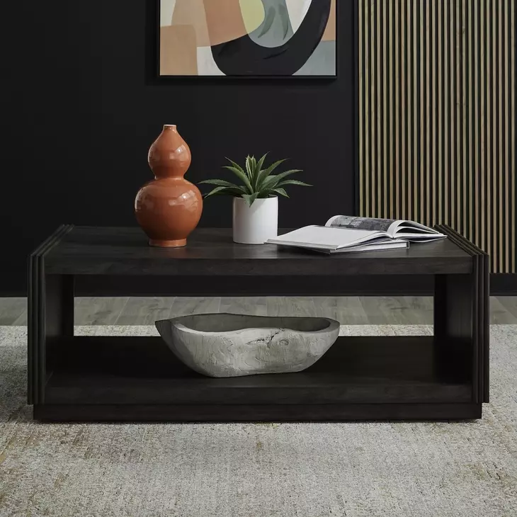 Contemporary Line Caffe Rectangular Cocktail Table