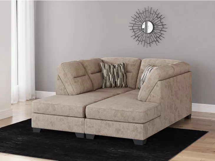 Olten Mocha 2 Piece Super Chaise