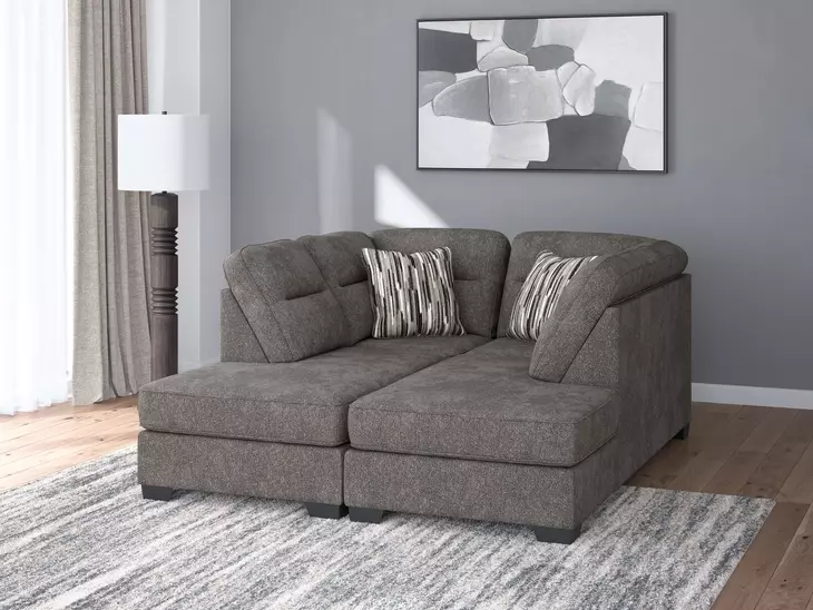 Olten Graphite 2 Piece Super Chaise
