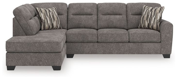 Olten Graphite 2 Piece Modular Sectional with LAF Chaise