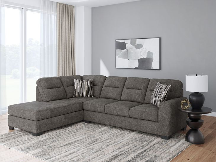 Olten Graphite 2 Piece Modular Sectional with LAF Chaise