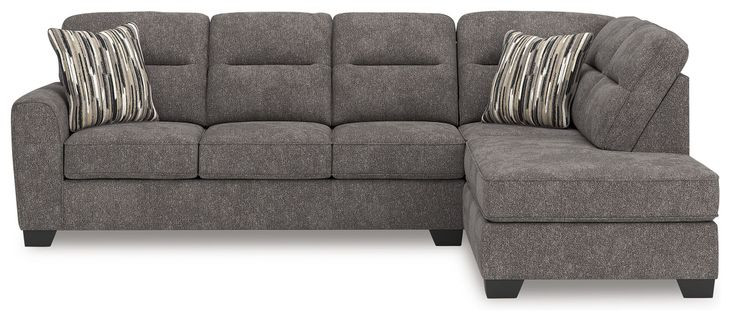 Olten Graphite 2 Piece Modular Sectional with RAF Chaise